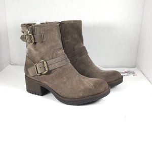 Comfortiva Barron Leather Ankle Boots Taupe Size 6